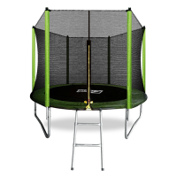 Батут ARLAND 8FT с внутренней страховочной сеткой и лестницей (Light green)